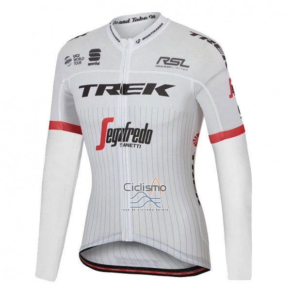 Trek Segafrojoo Ropa Ciclismo Culotte Largo 2017 Mangas Largas Blanco